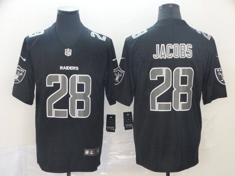 Men Okaland Raiders #28 Jacobs Nike Fashion Impact Black Color Rush Limited NFL Jerseys->oakland raiders->NFL Jersey